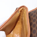 CELINE Macadam Canvas Shoulder Bag PVC Leather Brown Gold Auth fm5173-21