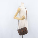 CELINE Macadam Canvas Shoulder Bag PVC Leather Brown Gold Auth fm5173-23