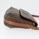 CELINE Macadam Canvas Shoulder Bag PVC Leather Brown Gold Auth fm5173-3
