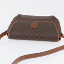 CELINE Macadam Canvas Shoulder Bag PVC Leather Brown Gold Auth fm5173-6