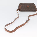 CELINE Macadam Canvas Shoulder Bag PVC Leather Brown Gold Auth fm5173-7