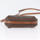 CELINE Macadam Canvas Shoulder Bag PVC Leather Brown Gold Auth fm5173-5