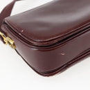 CELINE Shoulder Bag Leather Red Gold Auth fm5174-16