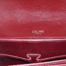 CELINE Shoulder Bag Leather Red Gold Auth fm5174-18