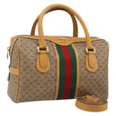 GUCCI Micro GG Supreme Web Sherry Line Bag PVC 2way 002 115 0165 Auth fm5175-1
