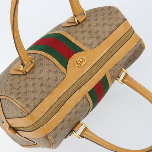 GUCCI Micro GG Supreme Web Sherry Line Bag PVC 2way 002 115 0165 Auth fm5175