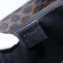 CELINE Macadam Canvas Tote Bag PVC Leather Black Gold Auth fm5176-17
