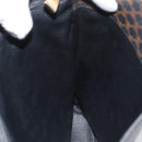 CELINE Macadam Canvas Tote Bag PVC Leather Black Gold Auth fm5176-21