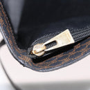 CELINE Macadam Canvas Tote Bag PVC Leather Black Gold Auth fm5176-23