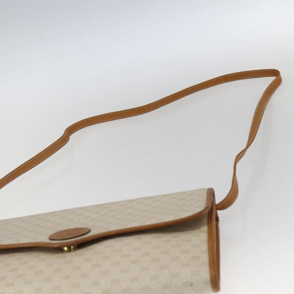 GUCCI Micro GG Supreme Bag PVC Light Beige Gold 004 106 0146 Auth fm5178