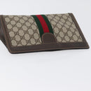 GUCCI GG Supreme Web Sherry Line Clutch Bag PVC Beige Red 010 378 Auth fm5184-5