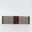 GUCCI GG Supreme Web Sherry Line Clutch Bag PVC Beige Red 010 378 Auth fm5184-6