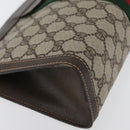 GUCCI GG Supreme Web Sherry Line Clutch Bag PVC Beige Red 010 378 Auth fm5184-7
