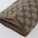 GUCCI GG Supreme Web Sherry Line Clutch Bag PVC Beige 156 01 031 Auth fm5185-15