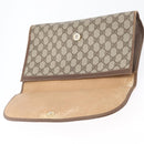 GUCCI GG Supreme Web Sherry Line Clutch Bag PVC Beige 156 01 031 Auth fm5185-8