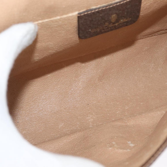 GUCCI GG Supreme Web Sherry Line Clutch Bag PVC Beige 156 01 031 Auth fm5185