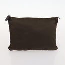 GUCCI Sherry Line Boston Bag Nylon Braun Silber 012 8657 Auth fm5186-20