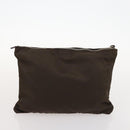 GUCCI Sherry Line Boston Bag Nylon Braun Silber 012 8657 Auth fm5186-21