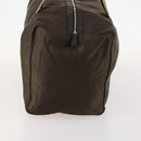 GUCCI Sherry Line Boston Bag Nylon Braun Silber 012 8657 Auth fm5186-5