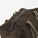 GUCCI Sherry Line Boston Bag Nylon Braun Silber 012 8657 Auth fm5186-6