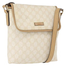 GUCCI GG Supreme Shoulder Bag PVC Ivory Gold 223666 Auth fm5187-1