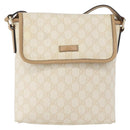 GUCCI GG Supreme Shoulder Bag PVC Ivory Gold 223666 Auth fm5187-2