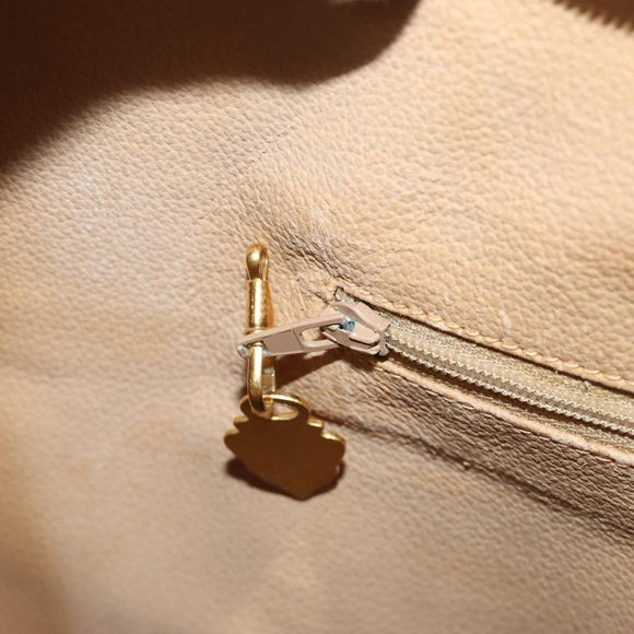 GUCCI GG Supreme Tote Bag PVC Beige Gold 002 123 0172 Auth fm5188