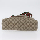 GUCCI GG Supreme Web Sherry Line Tote Bag PVC Beige Gold 39 02 003 Auth fm5189-10