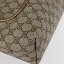GUCCI GG Supreme Web Sherry Line Tote Bag PVC Beige Gold 39 02 003 Auth fm5189-11