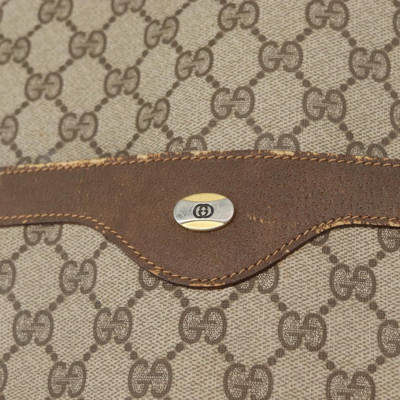 GUCCI GG Supreme Web Sherry Line Tote Bag PVC Beige Gold 39 02 003 Auth fm5189