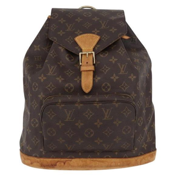 LOUIS VUITTON Monogram Montsouris GM Rucksack M51135 LV Auth fm5194