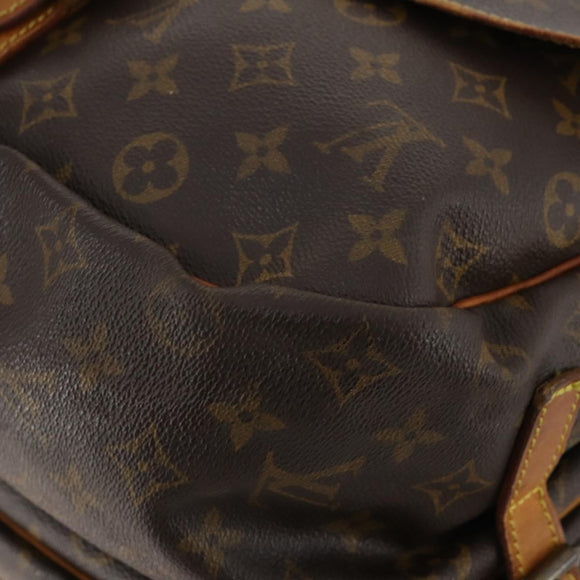 LOUIS VUITTON Monogram Saumur 35 Shoulder Bag M42254 LV Auth fm5198