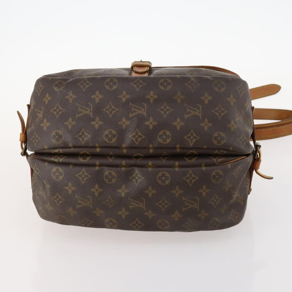 LOUIS VUITTON Monogram Saumur 35 Shoulder Bag M42254 LV Auth fm5198
