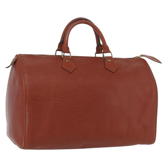LOUIS VUITTON Epi Speedy 35 Handtas Bruin Kenia M42993 LV Auth fm5204