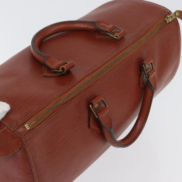 LOUIS VUITTON Epi Speedy 35 Handtas Bruin Kenia M42993 LV Auth fm5204
