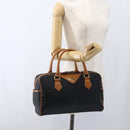 SAINT LAURENT Hand Bag PVC Black Gold Auth fm5207-22