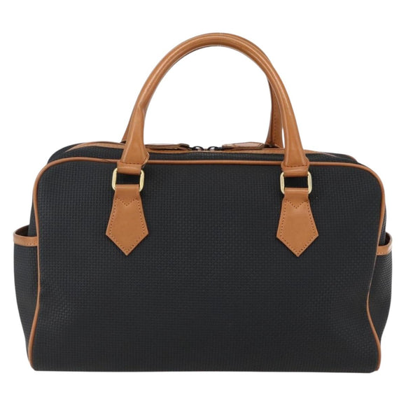 SAINT LAURENT Hand Bag PVC Black Gold Auth fm5207