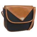 SAINT LAURENT Shoulder Bag PVC Black Gold Auth fm5208-1