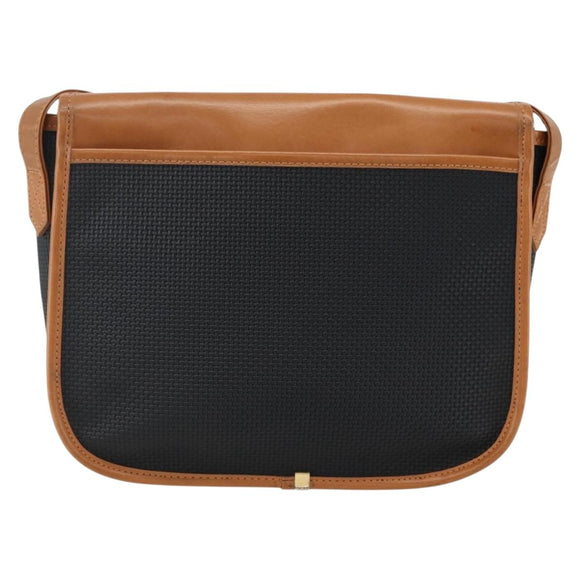 SAINT LAURENT Shoulder Bag PVC Black Gold Auth fm5208