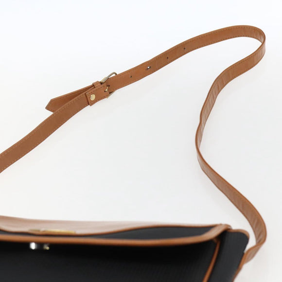 SAINT LAURENT Shoulder Bag PVC Black Gold Auth fm5208