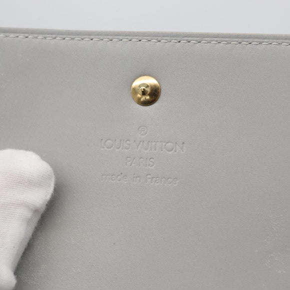 LOUIS VUITTON Monogram Vernis Walker Wallet Gris M91031 LV Auth fm5209