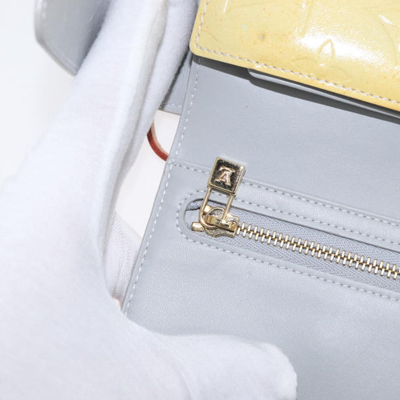 LOUIS VUITTON Monogram Vernis Walker Wallet Gris M91031 LV Auth fm5209