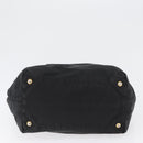 PRADA Hand Bag Nylon Black Gold Auth fm5210-10