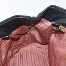 PRADA Hand Bag Nylon Black Gold Auth fm5210-19