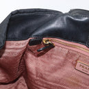 PRADA Hand Bag Nylon Black Gold Auth fm5210-20