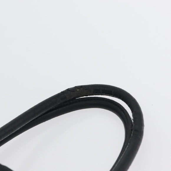PRADA Hand Bag Nylon Black Gold Auth fm5210