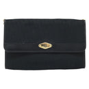 Christian Dior Trotter Canvas Chain Shoulder Bag Black Gold Auth fm5212-13