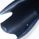 Christian Dior Trotter Canvas Chain Shoulder Bag Navy Gold Auth fm5213-12
