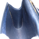 Christian Dior Trotter Canvas Chain Shoulder Bag Navy Gold Auth fm5213-21