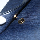 Christian Dior Trotter Canvas Chain Shoulder Bag Navy Gold Auth fm5213-10